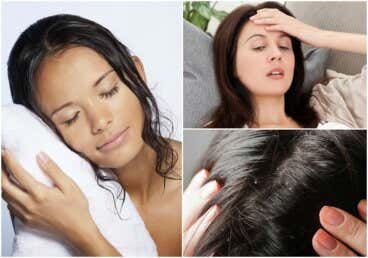8 problemas de salud que pueden producirse por dormir con el cabello húmedo