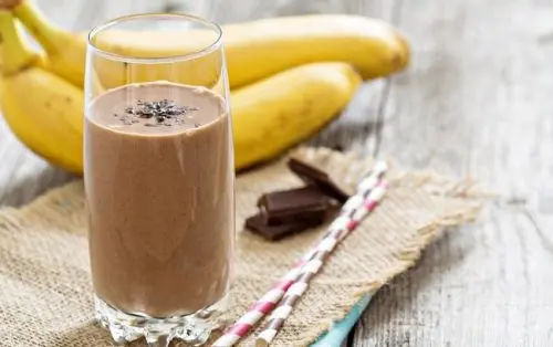 Batido de plátano y chocolate