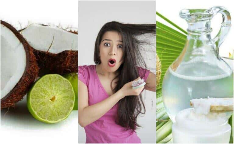 Cómo controlar la caída del cabello con un tratamiento de agua de coco y limón