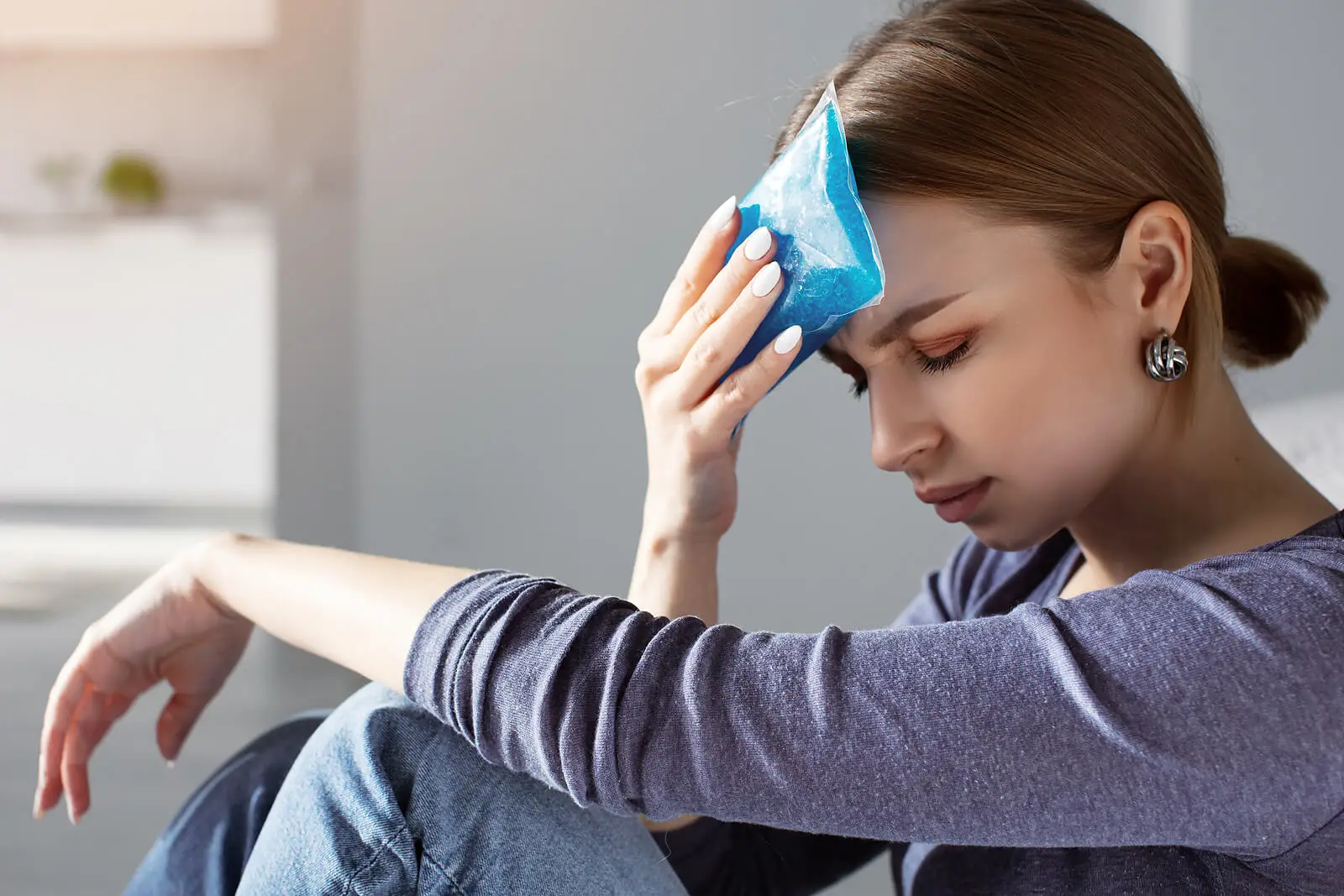Compresa fría para el dolor de cabeza