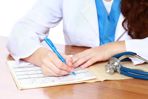 prescripción de un médico