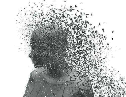 figura que sufre el impacto de las emociones tóxicas