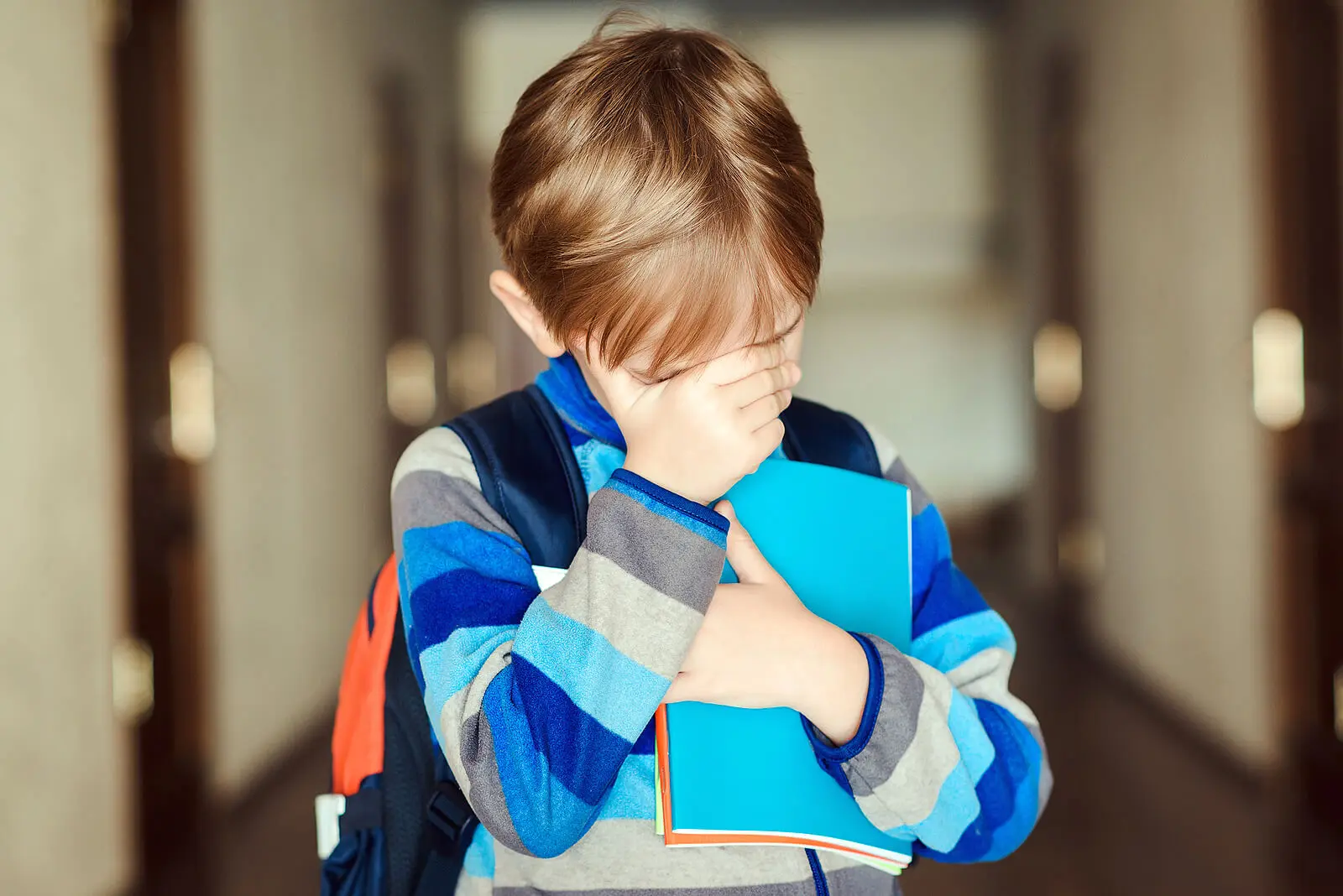 Acoso escolar en un niño.