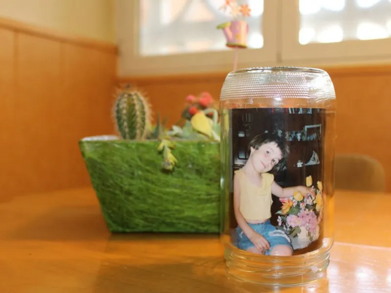 Portafotos con botellas