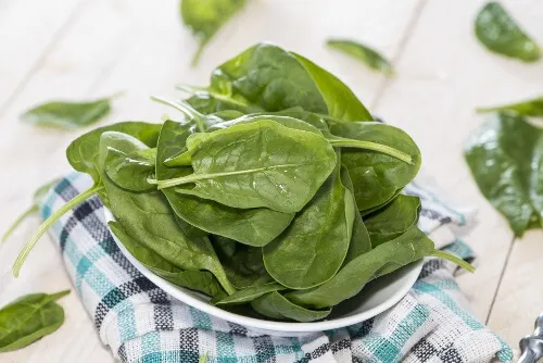 La espinaca es un excelente alimento para combatir la anemia.