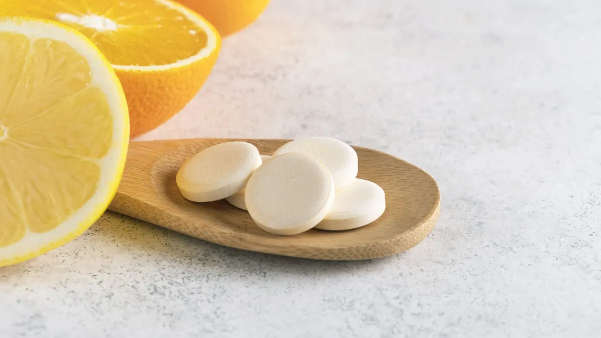 Pastillas de vitamina C.