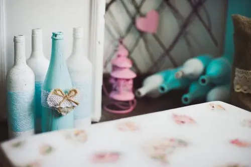 botella pintada