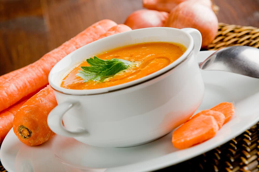 Zanahorias y puré de zanahorias para mejorar la función pulmonar.
