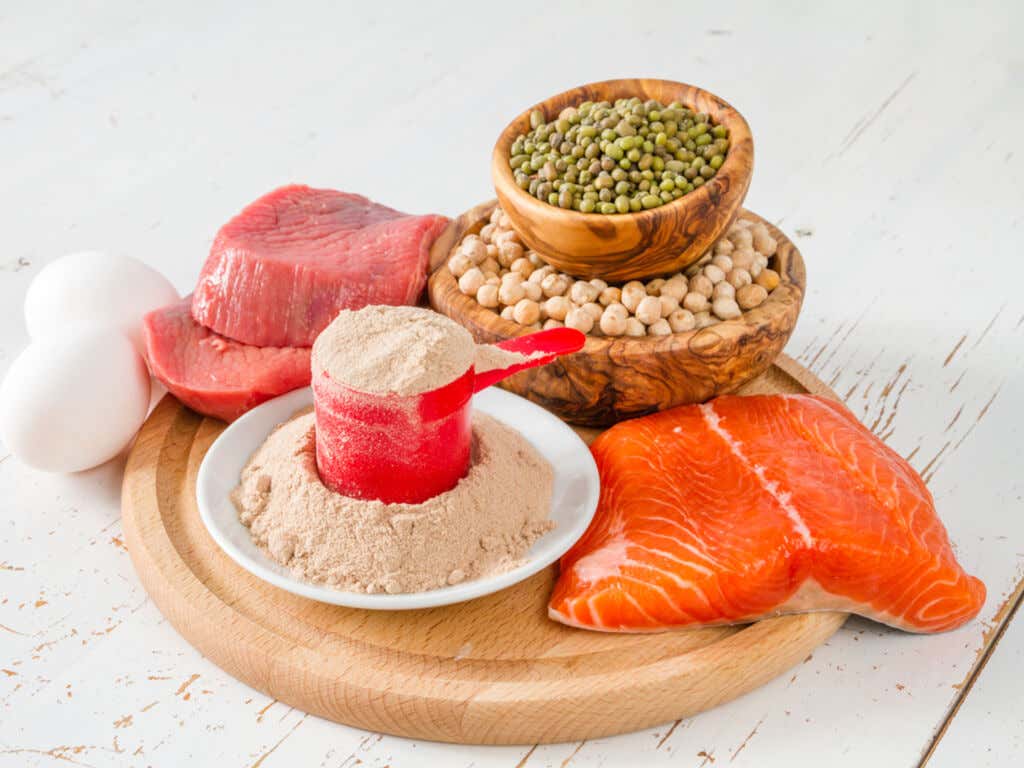 Grupo de alimentos con proteína en una dieta disociada