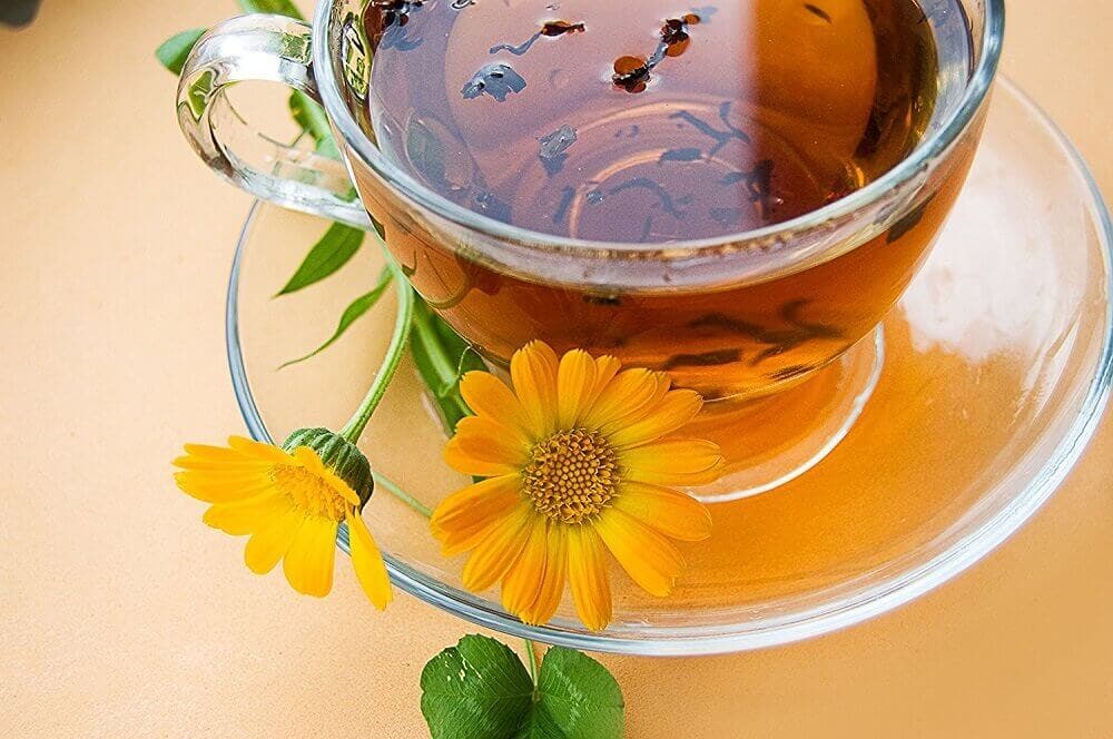 Infusión calmante de caléndula.