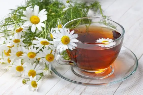 infusion de manzanilla, menta y limoncillo
