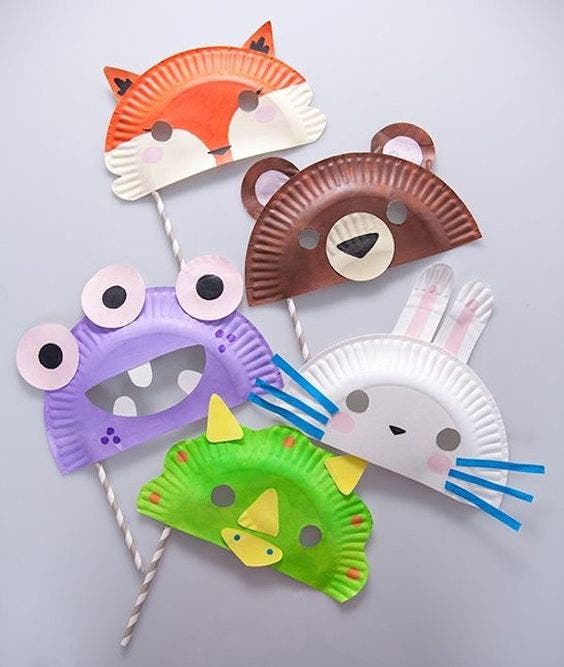 Manualidades infantiles fáciles: máscaras de animales