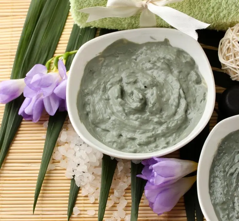 Aloe-vera-Behandlungen - Maske mit Tonerde