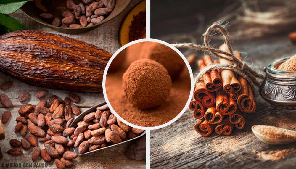 Bombones de cacao, maca, canela y coco para ganar energía y vitalidad