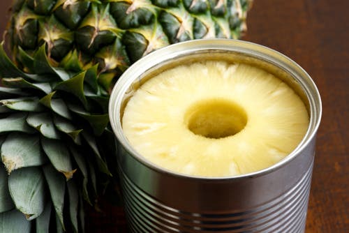 Fruta enlatada o deshidratada