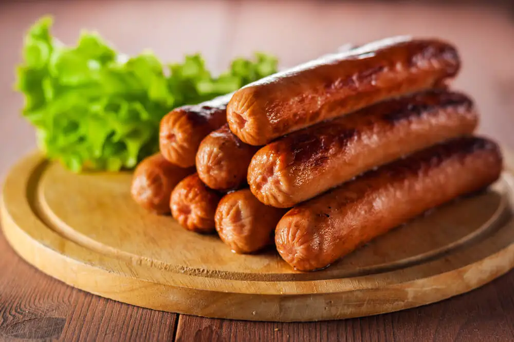 Vegetarian sausages.