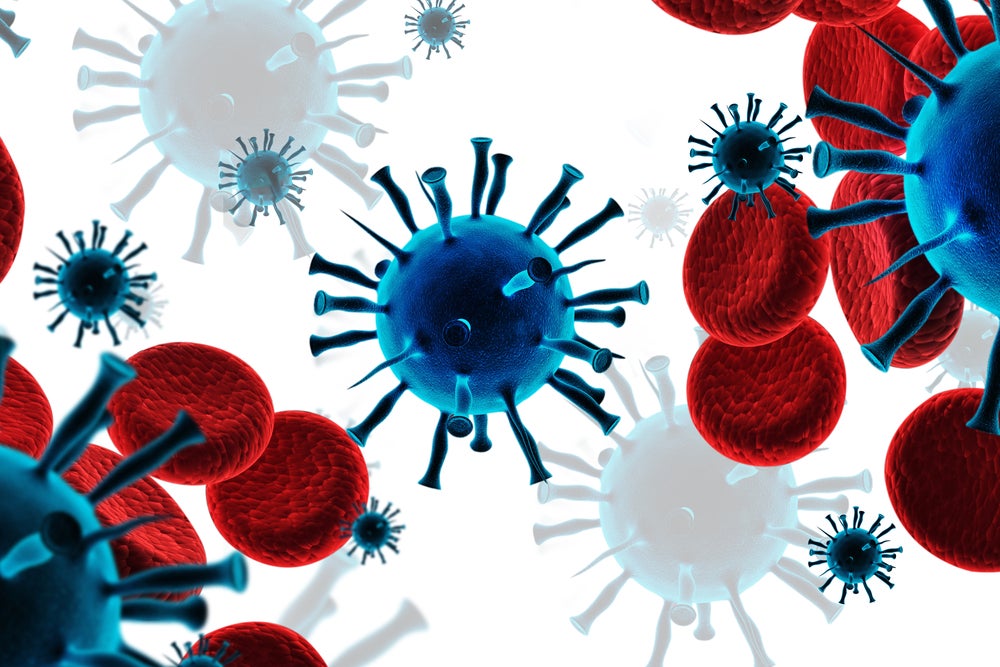 Recreación de glóbulos rojos y virus