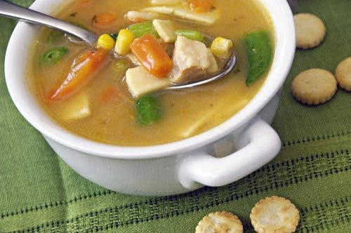 Caldo bajo en grasa