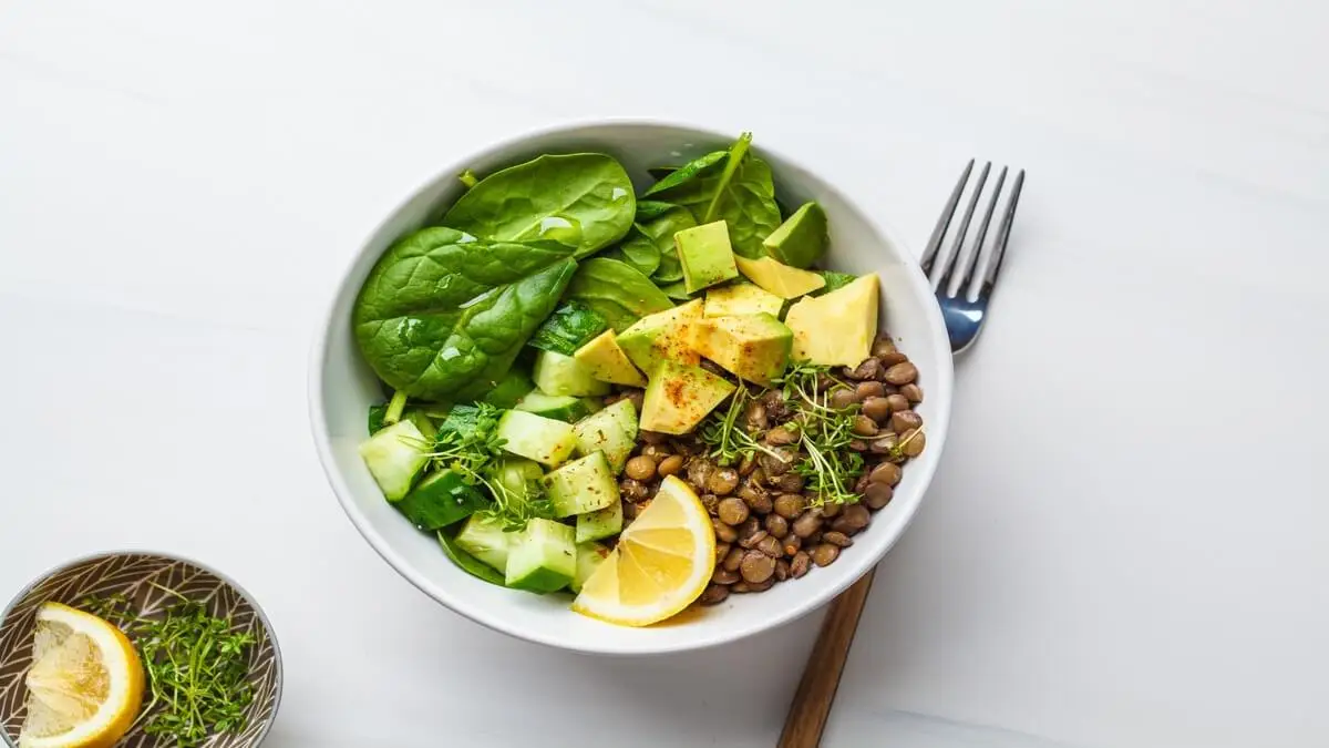Ensalada de lentejas.