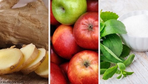Bebida de jengibre, estevia y manzana para compensar los excesos