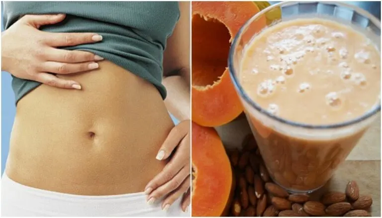 Batido digestivo de papaya y leche de almendras