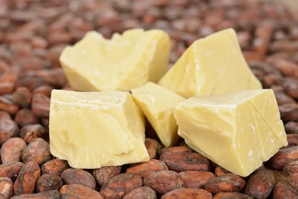 Porciones de manteca de cacao
