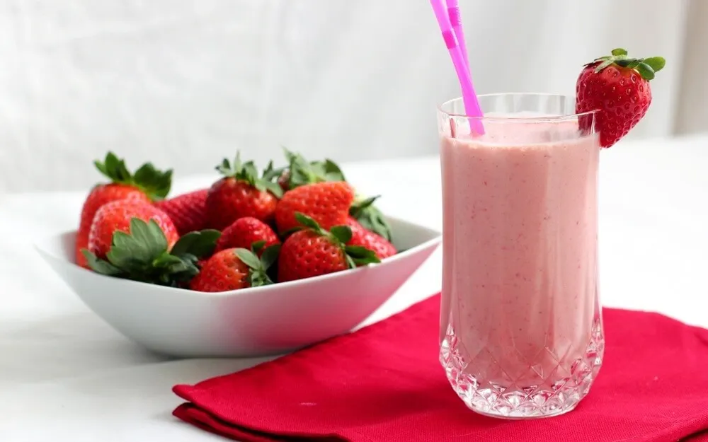 licuado de fresas