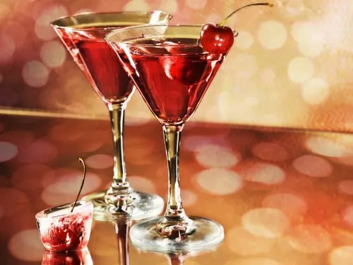 cóctel de cereza sin alcohol