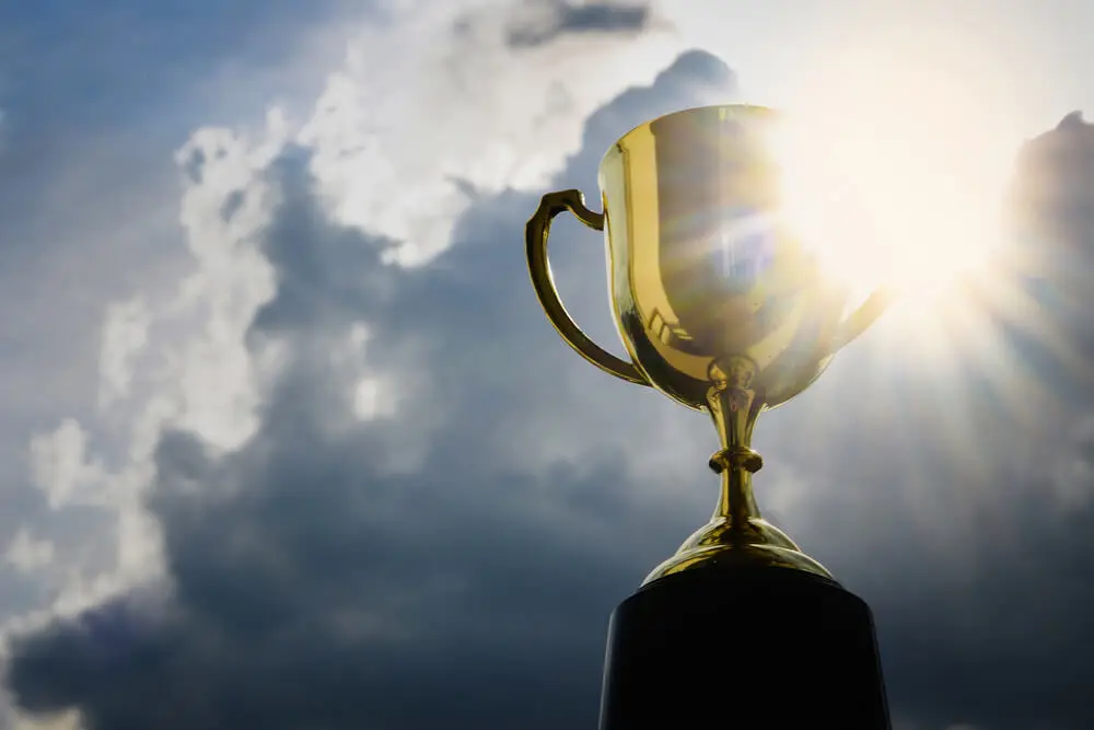 Coupe pour les vainqueurs.