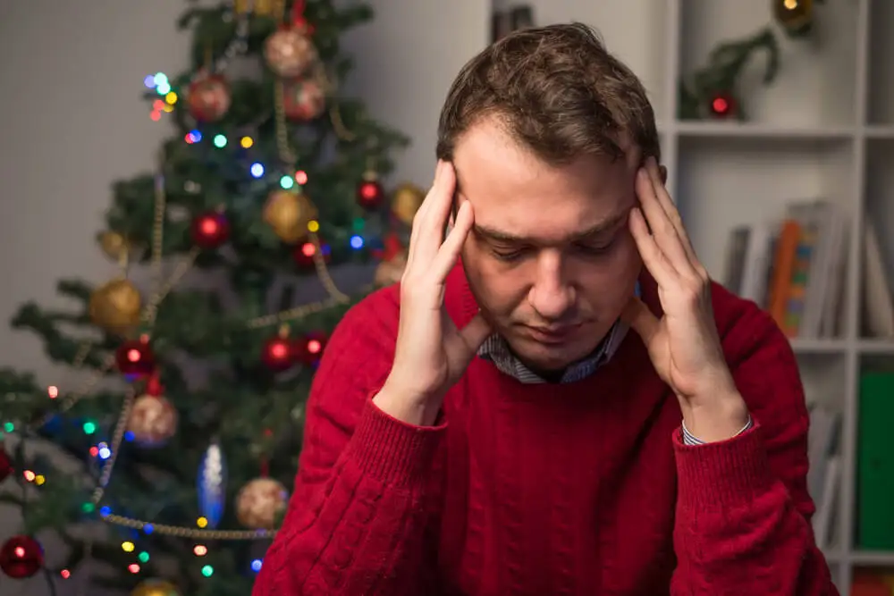 Hombre que odia la Navidad