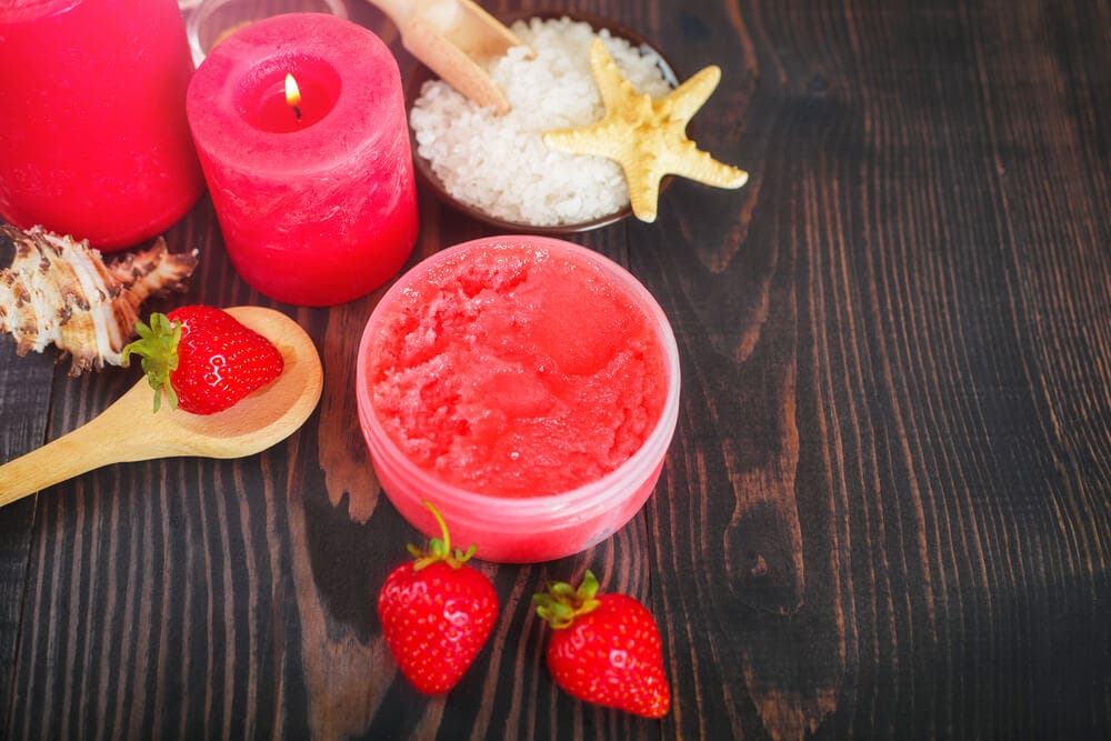 Cremas y mascarillas a base de fresas
