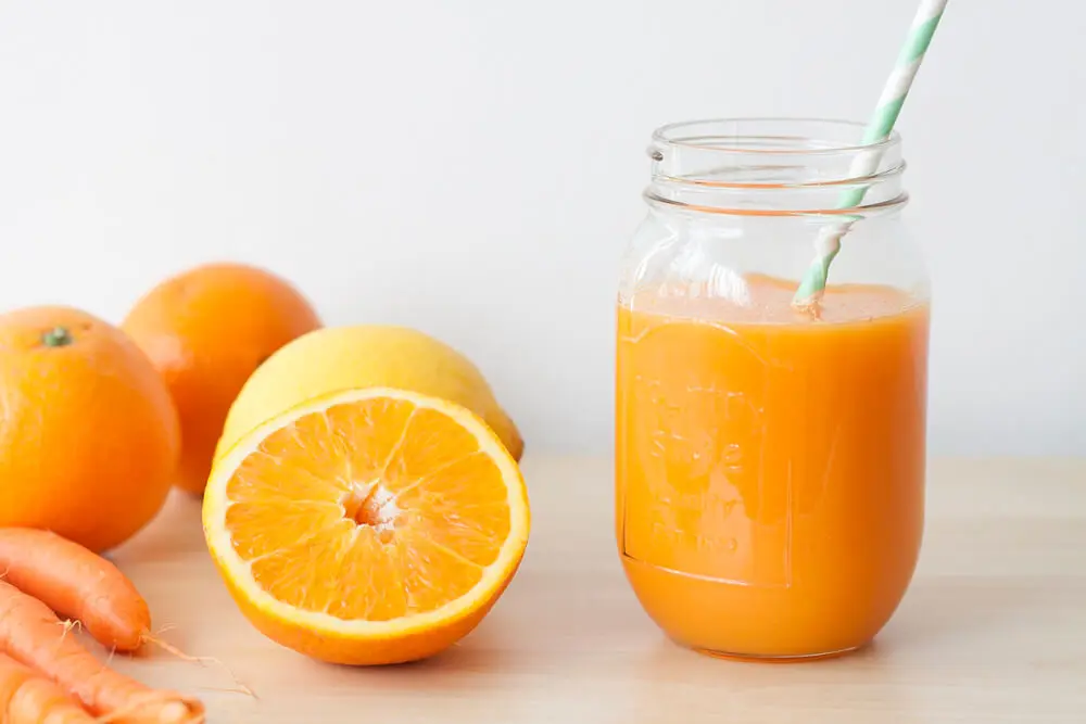 naranja y zanahoria contra la resaca