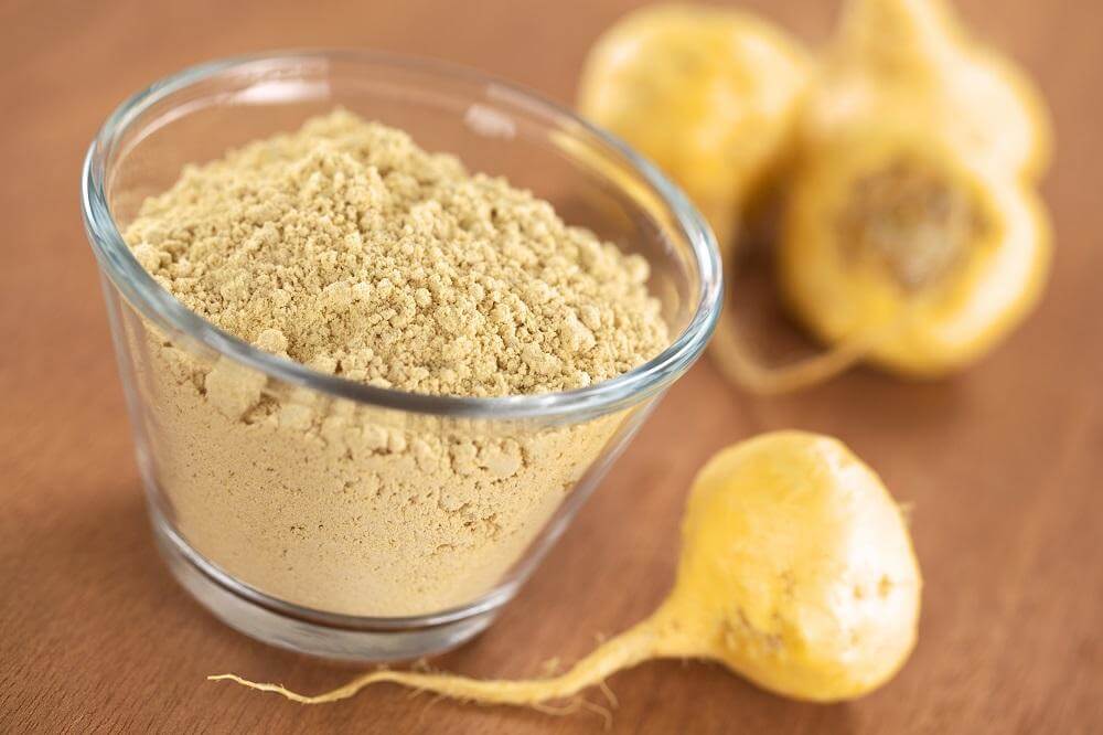 Batidos de proteína vegetal: maca.