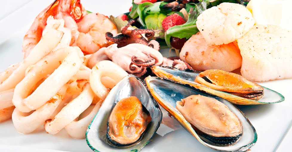 pescados y mariscos tiroides