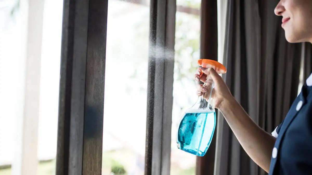 Rociar con soluciones naturales sobre las cortinas.