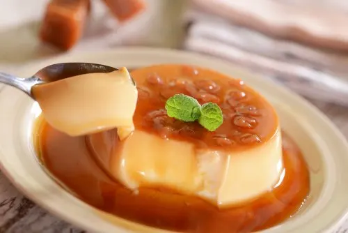 Flan de queso libre de lactosa