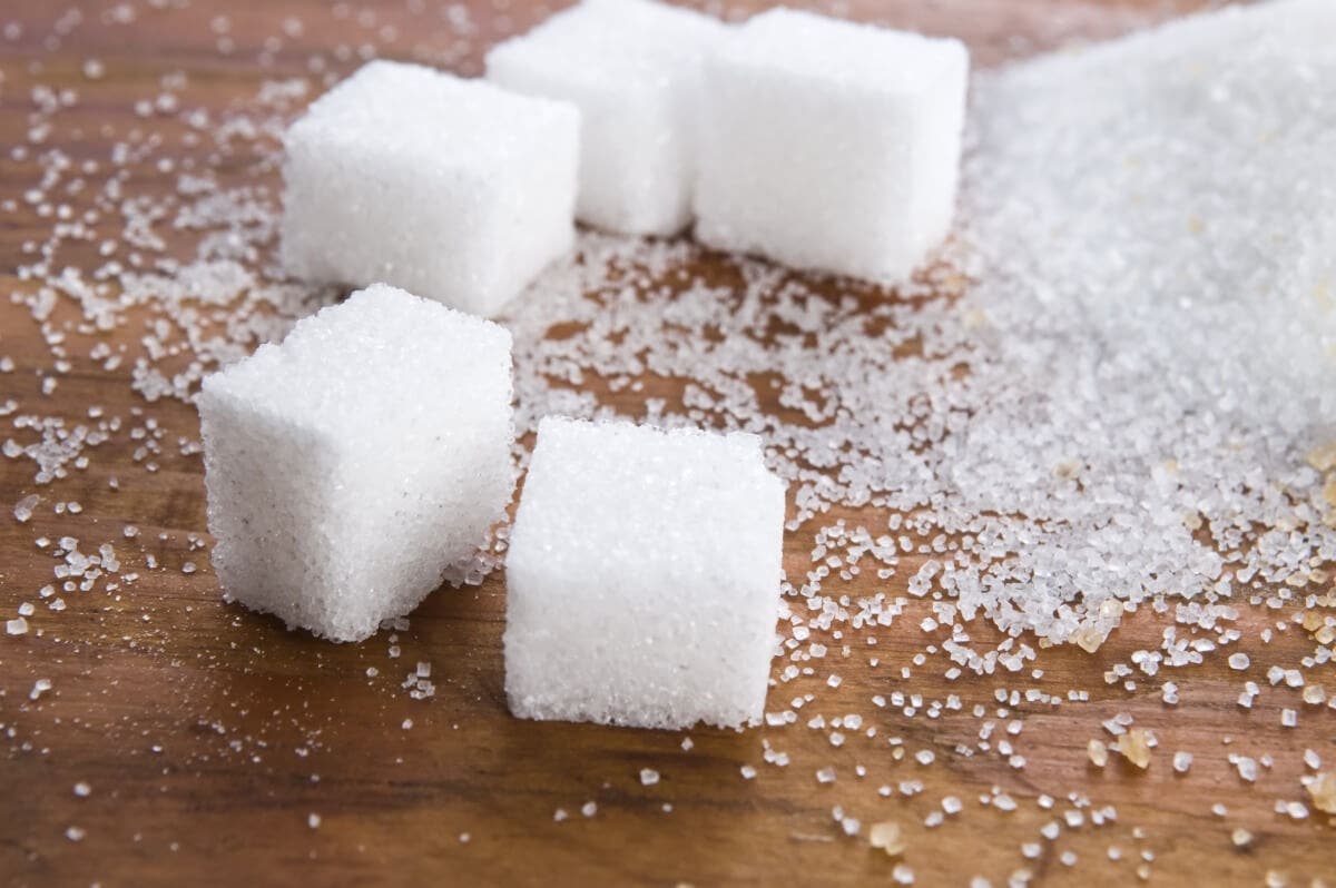 Various kinds of sugar close up