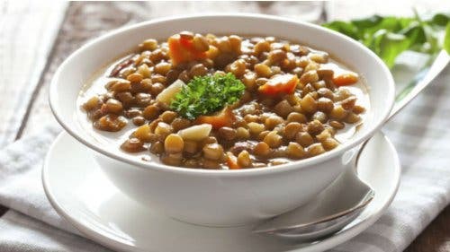 Sopa de alubias.