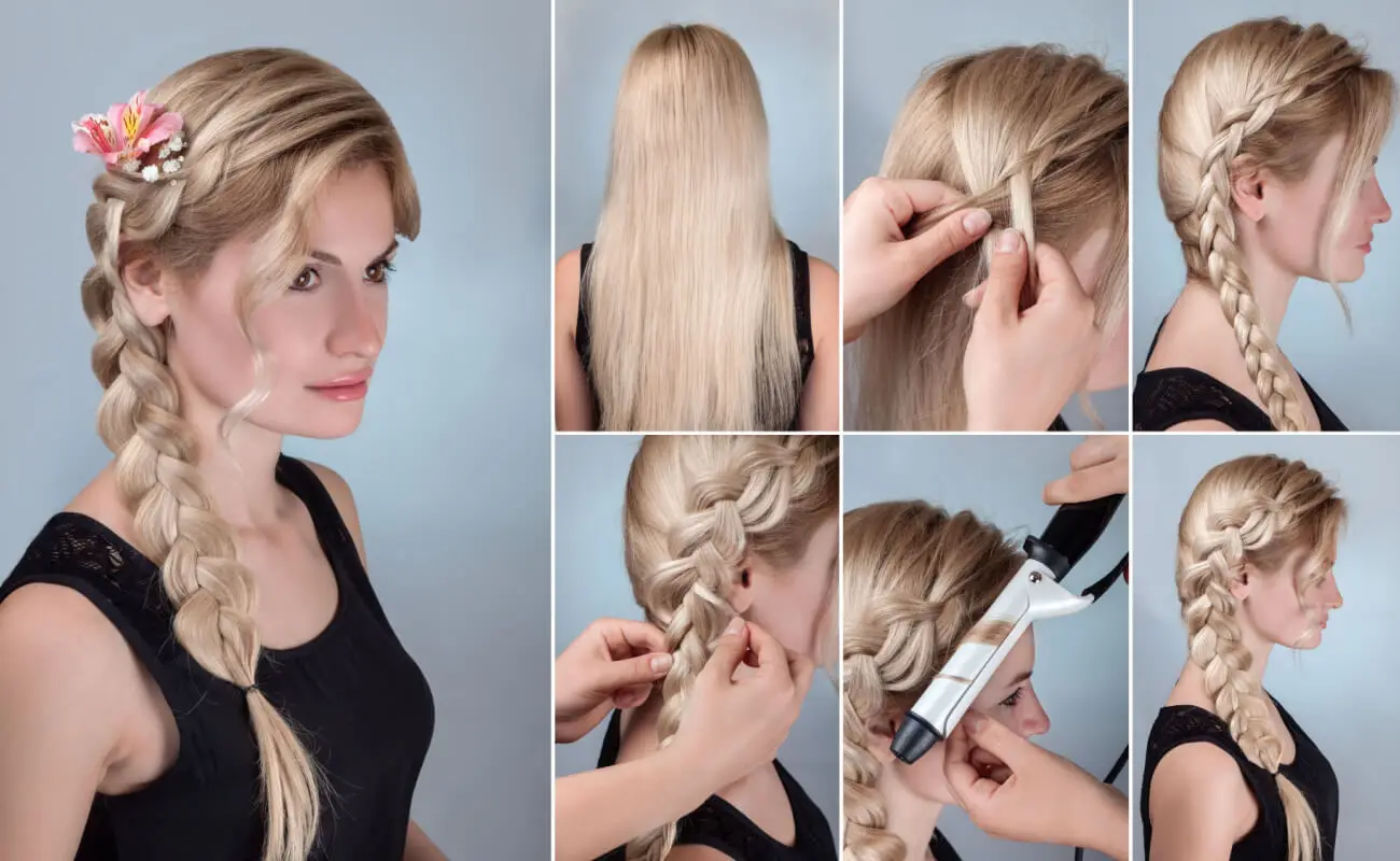 Peinados con trenzas laterales.