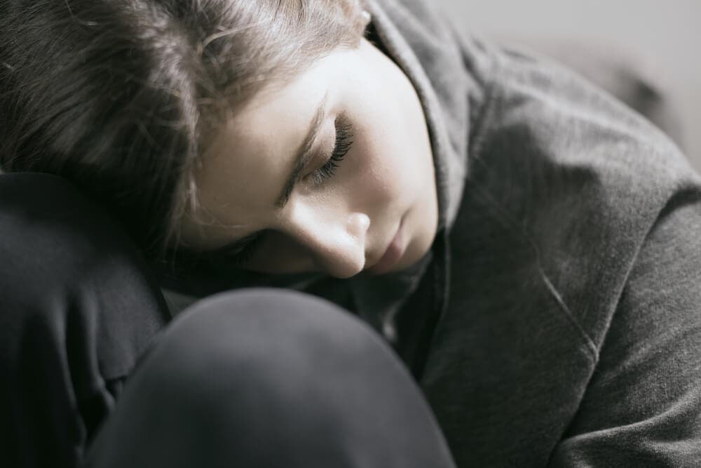 Mujer afectada a causa de un aborto