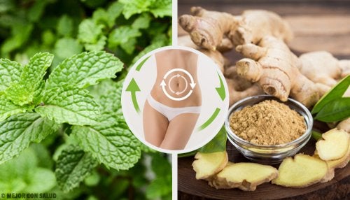 Bebida para activar el metabolismo con jengibre y menta