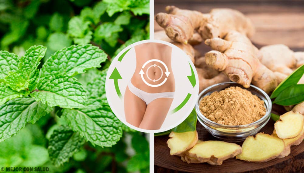 Bebida para activar el metabolismo con jengibre y menta, dietas depurativas