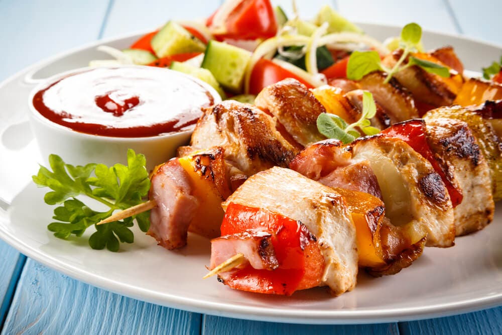Brochetas de pollo