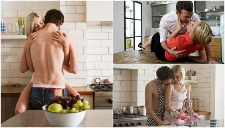 Posturas para hacer el amor en la cocina