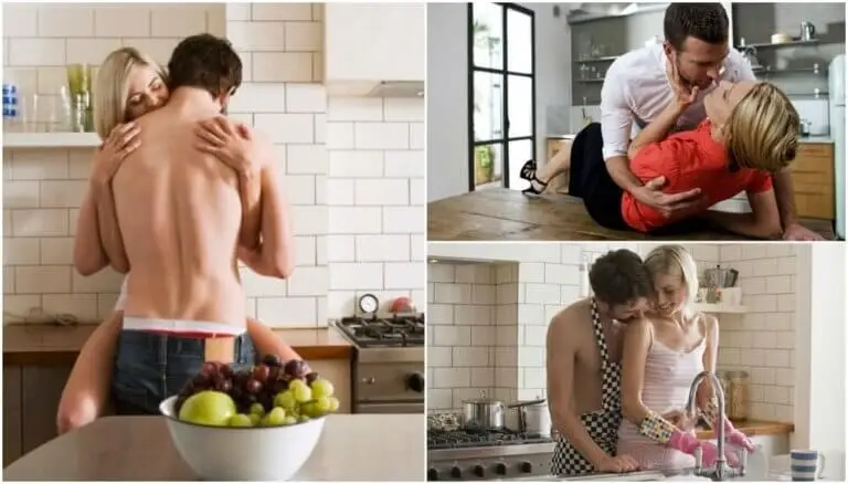 Posturas para hacer el amor en la cocina