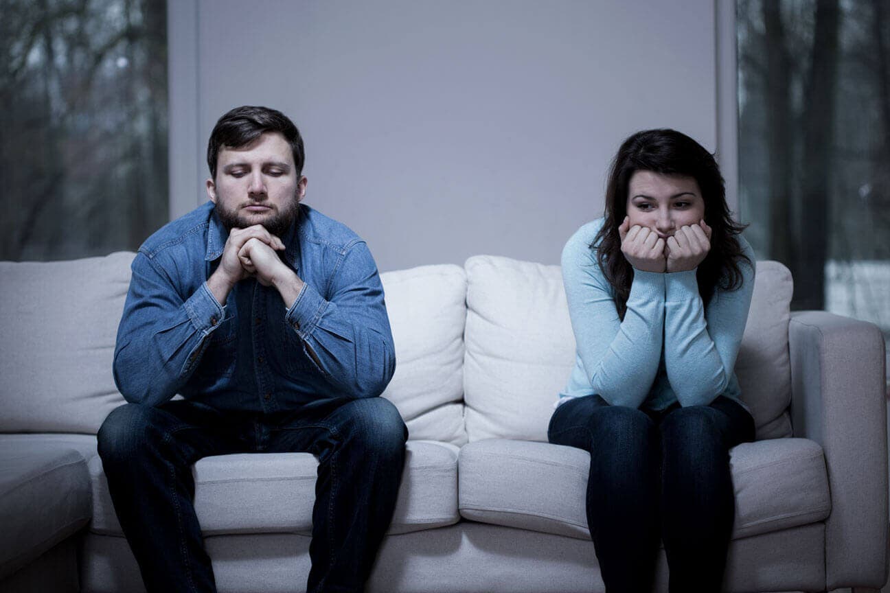 Pareja enfadada