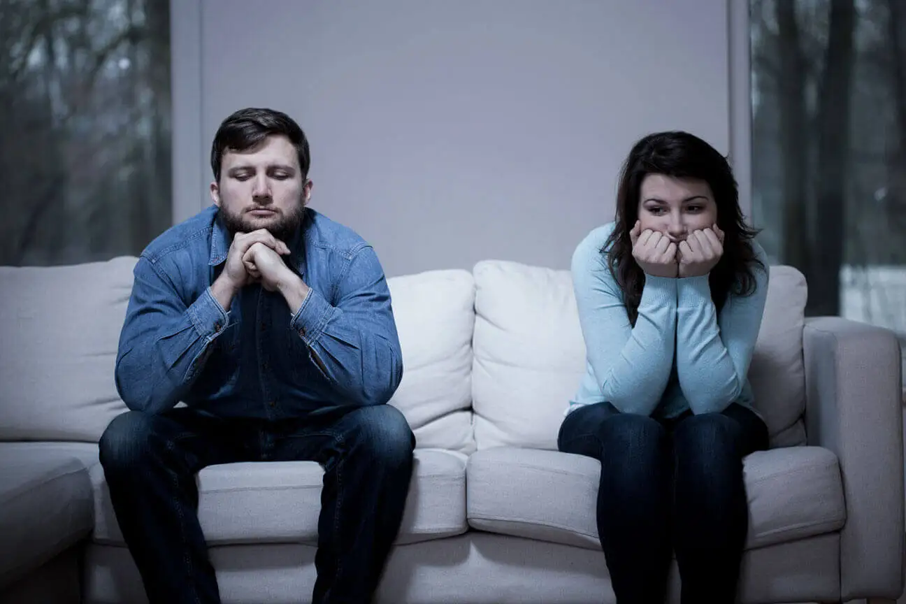 Pareja enfadada