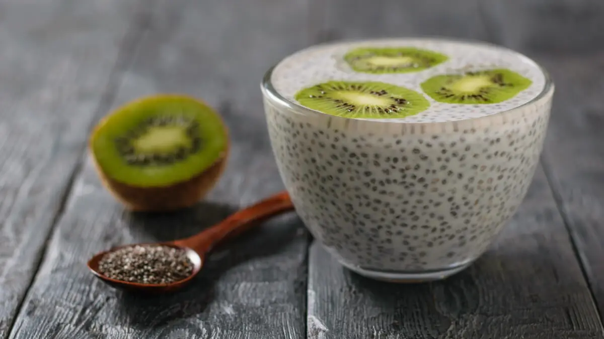 Desayunos con frutas: pudín de chia.