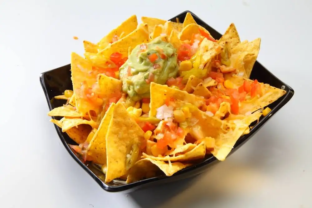 Nachos con camarones