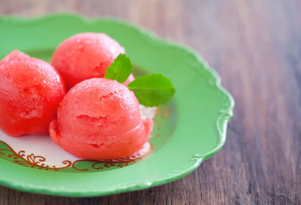 Sorbetes, postres para celíacos.